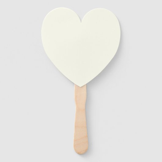 Custom Personalisiert IVORY HEART WEDING FANS Fächer (Rückseite)