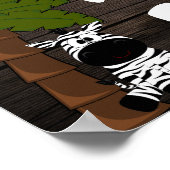 Custom Personalisiert Kid's Room Niedlich Zebra Poster (Ecke)