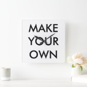 Custom Personalisiert Large 10,75" Square Wall Clo Quadratische Wanduhr (Zuhause)