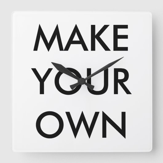 Custom Personalisiert Large 10,75" Square Wall Clo Quadratische Wanduhr (Vorderseite)