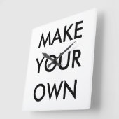 Custom Personalisiert Large 10,75" Square Wall Clo Quadratische Wanduhr (Winkel)