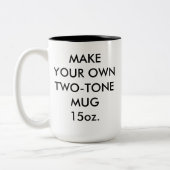 Custom Personalisiert Large 15oz Black Two-Tone Ta Zweifarbige Tasse (Links)