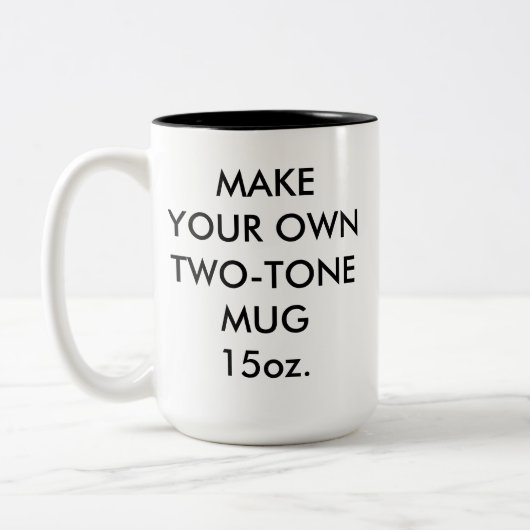 Custom Personalisiert Large 15oz Black Two-Tone Ta Zweifarbige Tasse (Links)