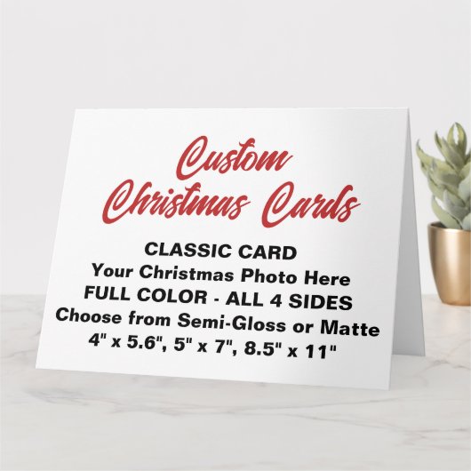Custom Personalisiert LARGE 8.5"x11" CHRISTMAS CAR Karte (Kleine Pflanze)