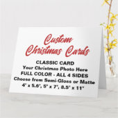 Custom Personalisiert LARGE 8.5"x11" CHRISTMAS CAR Karte (Gelbe Blume)