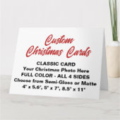 Custom Personalisiert LARGE 8.5"x11" CHRISTMAS CAR Karte (Vorderseite)