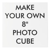 Custom Personalisiert Large 8" Foto Cube Würfel (Vorderseite)