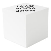 Custom Personalisiert Large 8" Foto Cube Würfel (Rückseite Schrägansicht)