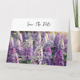 Custom Personalisiert Lila Lilac Save the Date Karte