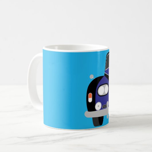 CUSTOM PERSONALISIERT LUXURY BLUE LIMOUSINE AUTO KAFFEETASSE (Vorderseite Links)