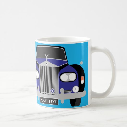 CUSTOM PERSONALISIERT LUXURY BLUE LIMOUSINE AUTO KAFFEETASSE (Rechts)