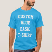 Custom Personalisiert Men BASIC AQUAMARIN BLAU T - T-Shirt (Vorderseite)