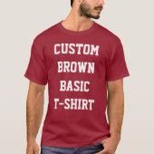 Custom Personalisiert Men BASIC BROWN T - SHIRT (Vorderseite)