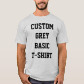 Custom Personalisiert Men BASIC GRAY T - SHIRT (Vorderseite)
