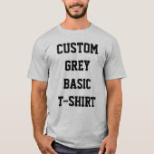 Custom Personalisiert Men BASIC GRAY T - SHIRT (Vorderseite)