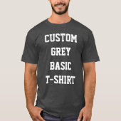 Custom Personalisiert Men BASIC GRAY T - SHIRT (Vorderseite)