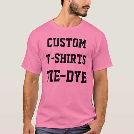 Custom Personalisiert Men PINK KRAWATTE-DYE T - SH T-Shirt (Vorderseite)