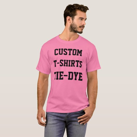 Custom Personalisiert Men PINK KRAWATTE-DYE T - SH T-Shirt (Vorne ganz)