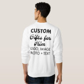Custom personalisiert Men Sweatshirt - Back Print (Schwarz voll)