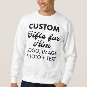 Custom personalisiert Men White Sweatshirt