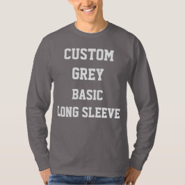 Custom Personalisiert Men's GRAY LONG SLEEVE T - S T-Shirt