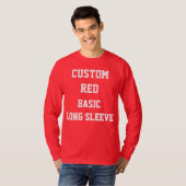 Custom Personalisiert Men's RED LONG SLEEVE T - SH T-Shirt (Vorne ganz)