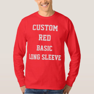 Custom Personalisiert Men's RED LONG SLEEVE T - SH T-Shirt