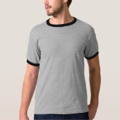 Custom Personalisiert MEN'S RINGER T - SHIRT - GRA (Vorderseite)