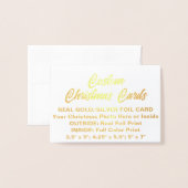 Custom Personalisiert MINI REAL FOIL CHRISTMAS CAR Folienkarte (Vorderseite mit Umschlag)