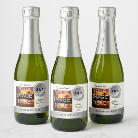 Custom Personalisiert Mini Sparkling Wine Flasche Schaumweinetikett (Flaschen)