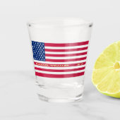 Custom Personalisiert Mit Monogramm USA Flag Schnapsglas (Vorderseite)