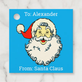 Custom Personalisiert Name Blue Santa Claus Geschenkanhänger