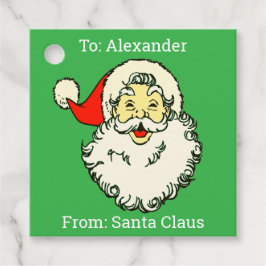 Custom Personalisiert Name Green Santa Claus Geschenkanhänger