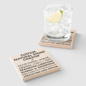 Custom Personalisiert Natural Sandstone Untersetze Steinuntersetzer (Seitenansicht)