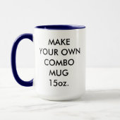 Custom Personalisiert Navy Blue Combination Tasse (Links)