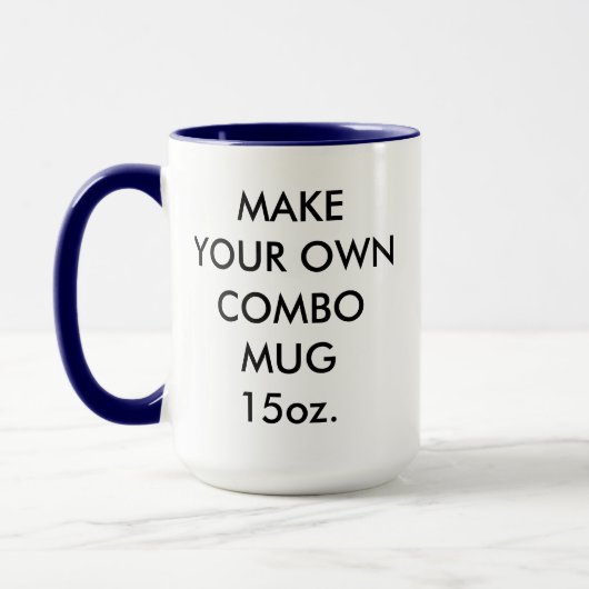 Custom Personalisiert Navy Blue Combination Tasse (Links)