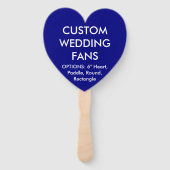 Custom Personalisiert NAVY HEART WEDING FANS Fächer (Vorderseite)