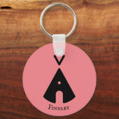 Custom Personalisiert Niedlich Tipi Schlüsselanhänger (Vorderseite)