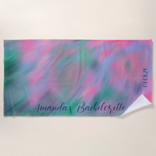 Custom Personalisiert Northern Lights Bachelorette Strandtuch
