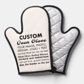 Custom Personalisiert Oven Glove / Ofenhandschuh (Vorderseite/Rückseite)