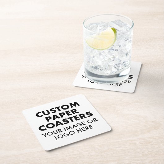 Custom personalisiert PAPER UNTERSETZER (6 SQUARE) (Vor Ort)