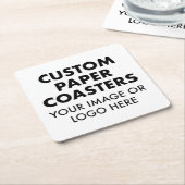 Custom personalisiert PAPER UNTERSETZER (6 SQUARE) (angewinkelt)