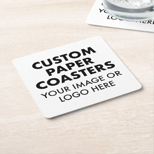 Custom personalisiert PAPER UNTERSETZER (6 SQUARE) (angewinkelt)