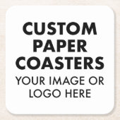 Custom personalisiert PAPER UNTERSETZER (6 SQUARE) (Vorderseite)