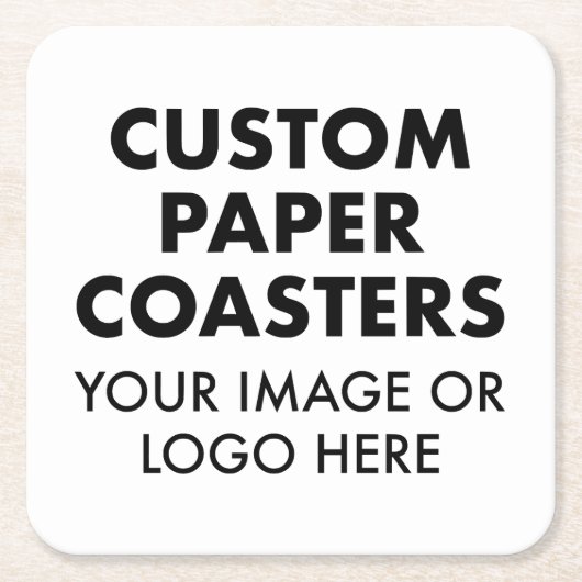 Custom personalisiert PAPER UNTERSETZER (6 SQUARE) (Vorderseite)