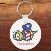 Custom Personalisiert Patriotic Bumble Bee Schlüss Schlüsselanhänger (Vorderseite)