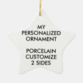 Custom Personalisiert PORCELAIN STAR FOTO ORNANATI Keramik Ornament (Vorne)