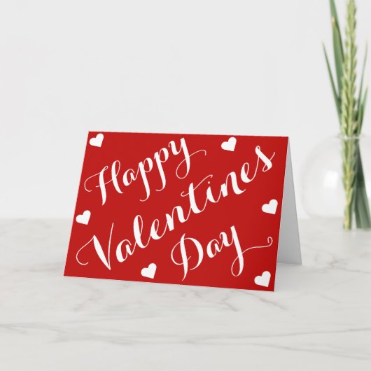 Custom Personalisiert Red Happines Day Cards Karte (Vorderseite)