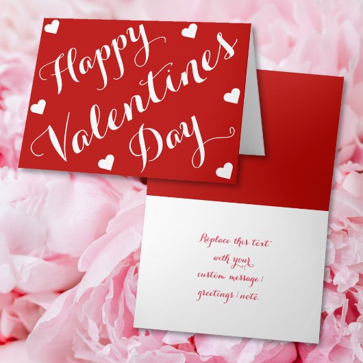 Custom Personalisiert Red Happines Day Cards Karte
