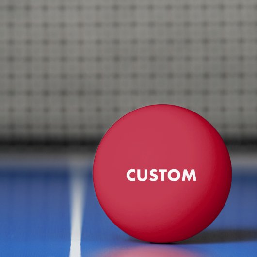 Custom Personalisiert RED Table Tennis Tischtennisball (Netto)